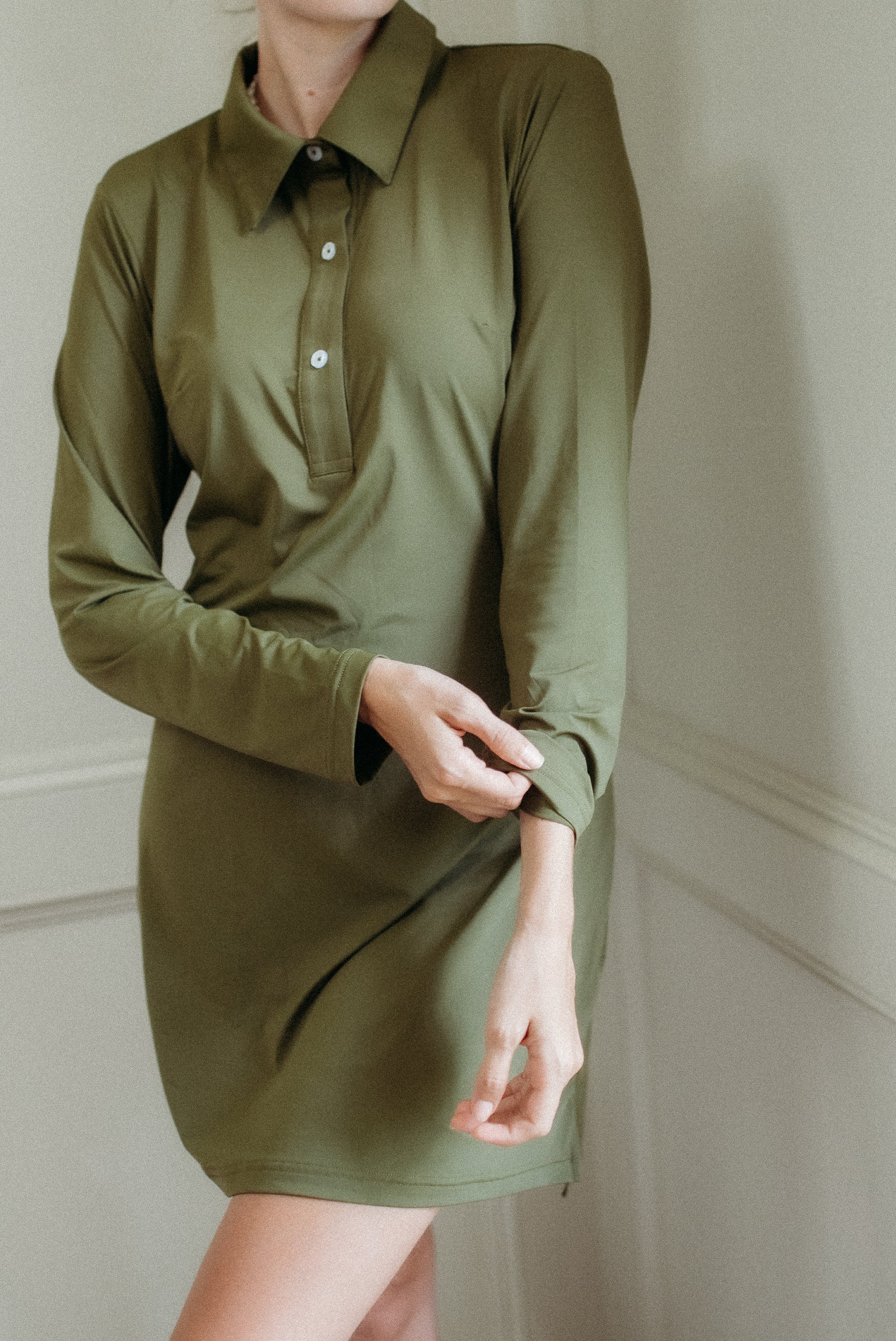 The Polo Dress - Olive Green SunScarletUPF The Polo Dress - Olive Green SunScarletUPF