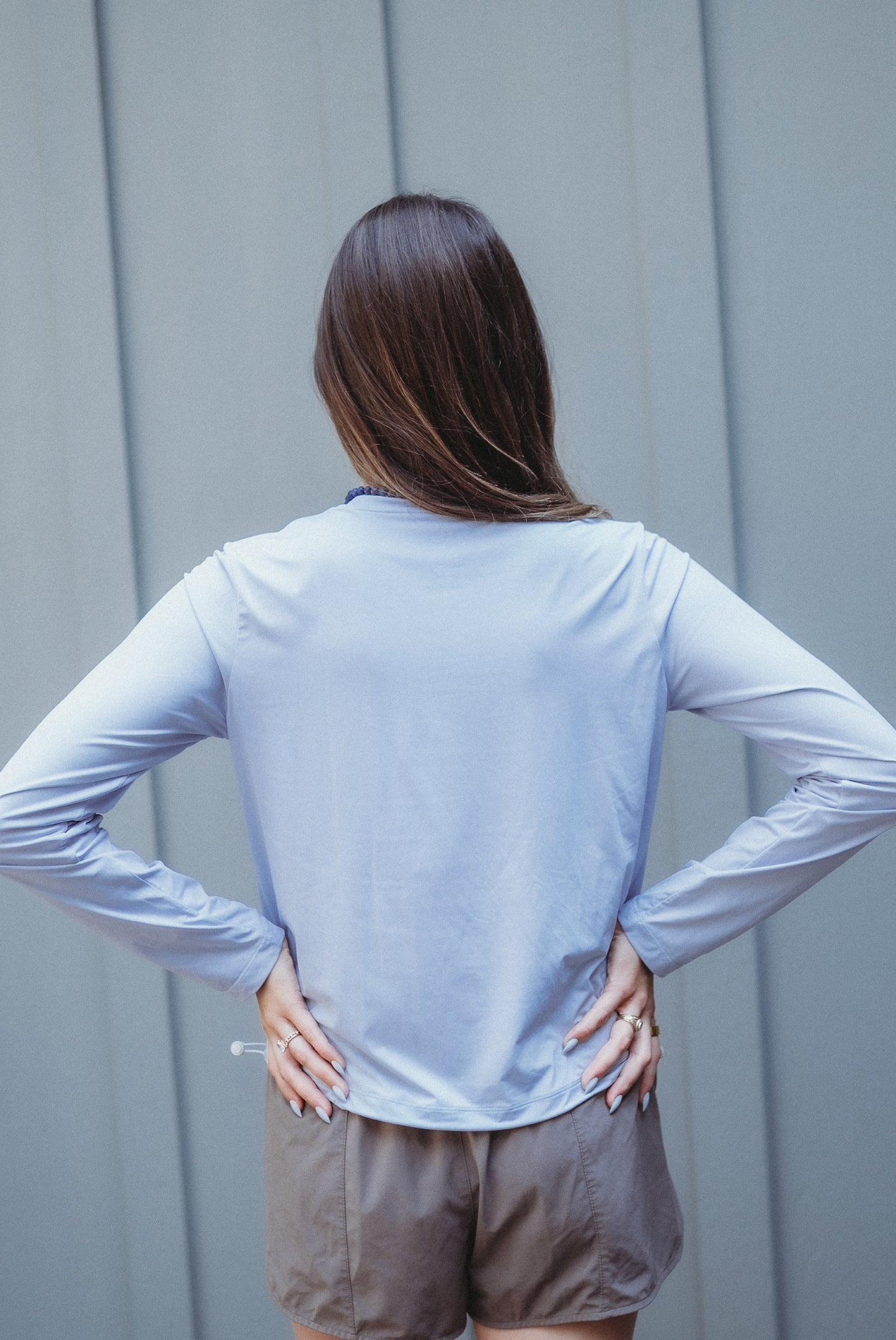 The Perfect Crop Shirt - Light Blue